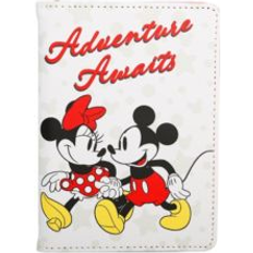 Disney Passfodral Disney Disney Mickey & Minnie Passport Holder - Cute Travel Wallet for Disney Fans, Officially Licensed - white