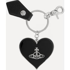 Kunstlæder Nøgleringe Vivienne Westwood Unisex Nøgleringe Med Charms Og Logo - Sort