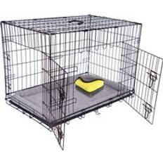 Pretty Pooch Cage Metal Crate Tray, Bed & 2 Microfibre Cloths XL