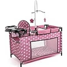Changing bed Bayer Bayer Design 62676AA Doll bed with integrated high chair, changing table, mobile, black, pink