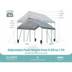 Shein Heavy Duty Carport Canopy (Building Area )