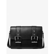 Kanvas Messengervesker Michael Kors Colby Leather Messenger Bag - Black