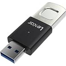 LEXAR JumpDrive Fingerprint F35 PRO 256GB USB3.0 Flash Drive, Up to 400MB/s Read/350MB/s Write USB Stick, 10 Fingerprint IDs Allowed Memory Stick, USB Drive for Computer/PC/Laptop LJDF35P256G-RNBNG