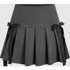 4XL Skirts Shein Plus Women Fashionable Loose Pleated Bowknot SkirtCoquette Skirt