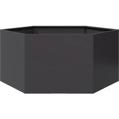 vidaXL Garden Planter Black Hexagon 104x90x45 cm