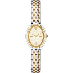 Tory Burch Oval Two-Tone Stainless Steel Bracelet Watch 22mm