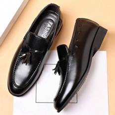 Shein Classic Style Tassel British Style Casual Slip-On Korean Trendy Loafers Single Shoes For Men