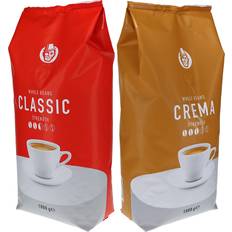 KaffeK Hela kaffebönor KaffeK Prova-på-paket Klassiskt Kaffebönor 2 kg 1000g 2pack