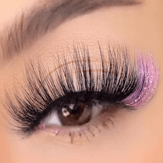 Cosmetics Shein Pair Glitter ombre colored faux mink lash natural long dramatic fluffy soft lash for party