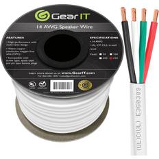 GearIT GearIT 14 AWG In Speaker Wire 4-Conductor Bi-Wire Cables