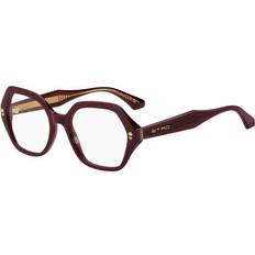 0012 LHF 19 52 Optiska Bågar Acetat Bordeaux Fyrkantig