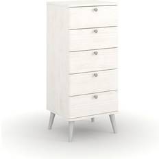 Core Products Augusta Curve 5 Pine/Plastic White/Silver Chest of Drawer