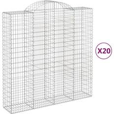 Gråa Gabionkorgar vidaXL 200 50 200/220 cm/ 20 pcs Arched Gabion Basket Stone Basket Gabion
