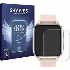 Screen Protectors Savvies 6x folie für ibetter smartwatch 1.85" schutzfolie displayschutz display klar Transparent