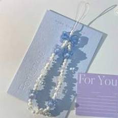 Shein Crystal Beaded Bowknot Phone Strap For Girls, Stylish Handmade Phone Case Pendant, Convenient Anti-Lost Phone Lanyard