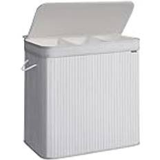 100 L Removable Bamboo Laundry Hamper Dove Grey