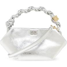 Ganni Metallic Mini Bou Bag - Silver