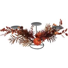 Orange Candle Holders Autumnal Amber Bloom Candle Holder