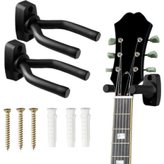 Wall Mounts 5 Core 5 Core Guitar Wall Mount Hangers Display Wall Hook w Screws Soft Padding Holder for All Guitars 2PCS Black