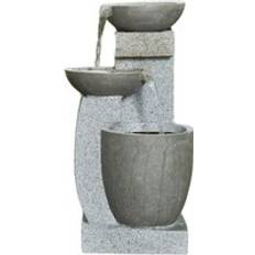 Fountains Harmonia Garden Water Fountain with Tiered Cascade Waterfall