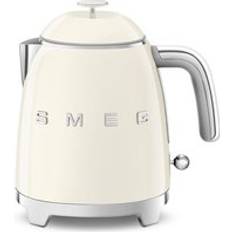 Smeg Electric Kettles - White Smeg Retro 50's Style Mini Kettle, 1400W, 0.8L Cream