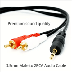 Shein AUX To 2 RCA 59.06 Plug Wire