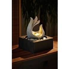 Natural Fountains Living and Home Tabletop Resin Water Fountain with Light