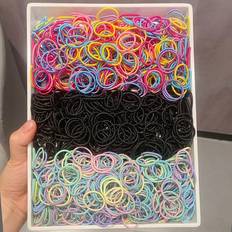 Children Hair Ties Shein pcsPack Girls Mixed Color Hair Scrunchies Elastic Hair Bands Ponytail Holders NonDamaging Hair Ties