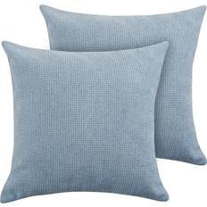 of 2 Functional Square Pillow Invisible Zipper