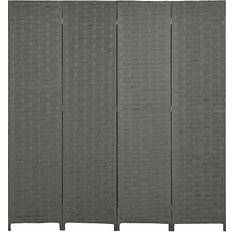 Homcom Grey Room Dividers Homcom 4 panel wall Room Divider