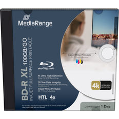 MediaRange 1 blu-ray bd-r xl 100gb 4x vollflächig bedruckbar rohling jewelcase 100 GB