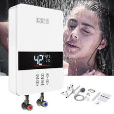 Electric hot water heater instant tankless boiler showerhead kit