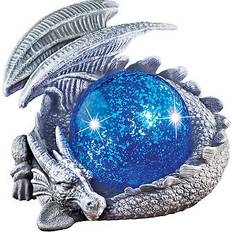 Collections Etc Dragon with solar powered gazing ball garden statue