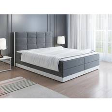 180cm - Built-in Storage Continental Beds Schlafzimmerbett Charlie 180x200cm Creme-Grau Boxspringbett