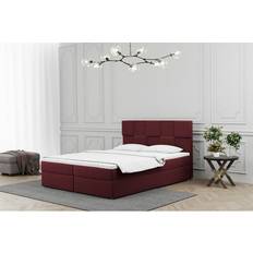 140cm - Contenitore Integrato Letti Continentali Jolie 140x200 cm Boxspringbett - Matt Velvet Letto Continentale