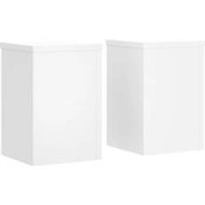 Trä Blompiedestaler vidaXL Växtställ 2 st Vit 25x25x35 cm Konstruerat Trä