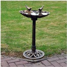 Kingfisher Bronze Effect Garden Twin Bird Bath Bird