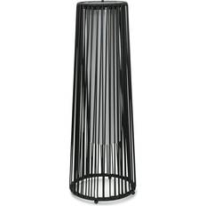 Lighting ValueLights ValueLight Rattan Black Large Solar Floor Lamp