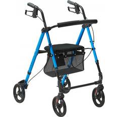 VEVOR Rollator Walker för seniorer och vuxna, lätt fällbar rullstol i aluminium med justerbar sits och handtag, Rollator Rollator för utomhusbruk med 8" terränghjul, 300 LBS kapacitet