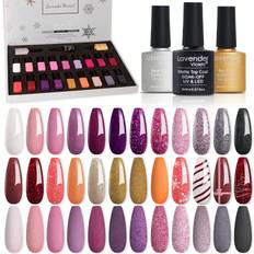 Shein Lavender Violets Christmas Gel Nail Polish Kit Gel