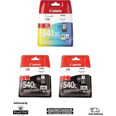 Canon Pg-540xl & cl-541xl black & color combo set inks pixma