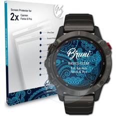 atFoliX Bruni 2x für garmin fenix 6 pro schutzfolie displayschutzfolie Transparent