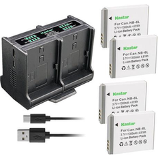 Kastar 4-Pack Battery Quadruple Charger Compatible with Canon PowerShot S95