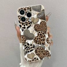 Shein Heart Pattern Painted Lightweight Shock-Proof Case for iPhone 15 Pro Max
