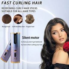 Cordless hair curler Shein Automatic Curling Iron Cordless Auto Hair Curler Ceramic Rotating Curler