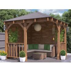 Dunster House Corner Gazebo Wooden Garden Shelter