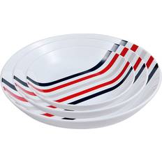 White Plate Sets Beverly Hills Polo Club Stripes Plate Sets 12pcs