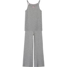 Viscose Night Garments Name It Dinaya Night Set - Grey Melange (13238358)