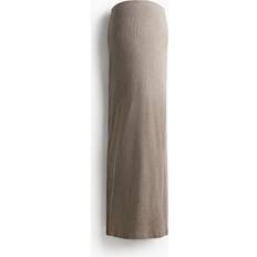 H&M Skirts H&M MAMA Long Ribbed Skirt Brown