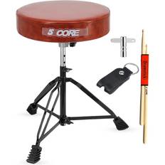 Stools & Benches 5 Core Drum Throne Padded Guitar Stool Height Adjustable Drummer Seat Music Chair Adults And Kids DS BLKCH CML BR